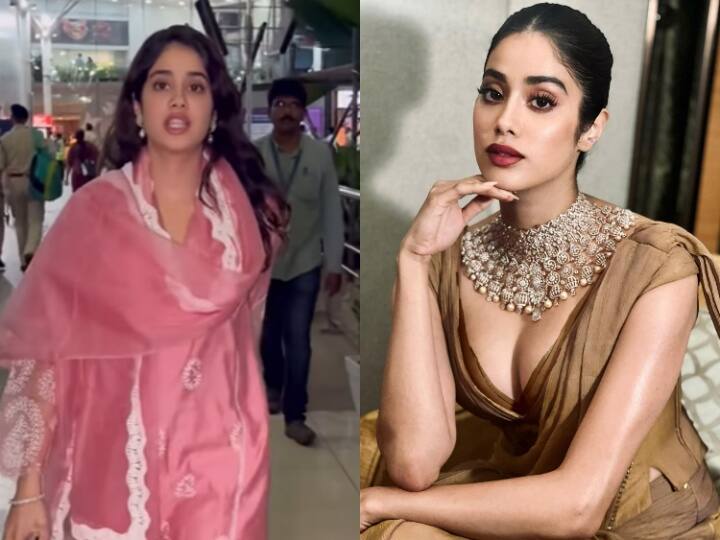 Janhvi Kapoor returns after visiting Tirupati Balaji with rumored boyfriend Shikhar Pahadia says paps Ladoo layi hu Janhvi Kapoor Video: रुमर्ड बॉयफ्रेंड के साथ तिरुपति बालाजी के दर्शन कर वापस लौटीं जाह्नवी कपूर, पैप्स से बोलीं - ‘लड्डू लाई हूं..’