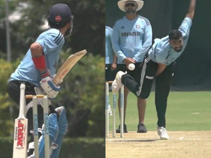 Virat Kohli Hit Six And Jasprit Bumrah Bowling In Special Practise Session Watch Video Video: कोहली ने लगाया छक्का, बुमराह की दिखी यॉर्कर, एशिया कप के लिए टीम इंडिया की जोरदार तैयारी