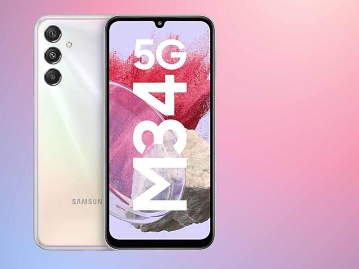 Samsung Galaxy M34 5G (Price: Rs 18,999)-This phone comes with a 6.5-inch FHD+ display with 120Hz refresh rate and also has Exynos 1280 chipset. The phone's main camera has 50 megapixels with OIS. It also contains an 8-megapixel ultrawide, a 2-megapixel sensor on the back, and a 13-megapixel selfie camera at the front. The phone also has a massive 6,000mAh battery and 25W fast charging support. (Source: Samsung)
