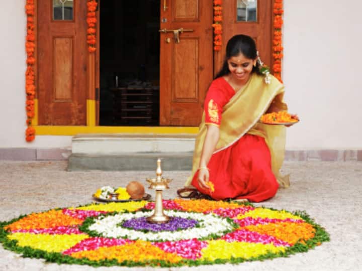 At the core of Onam festivities stand the pillars of Kaikottikkali dance, Puli Kali, exhilarating boat races, lavish banquet meals, and the intricate Pookalam flower carpets.