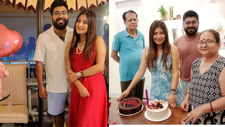 Actress Sandipta Sen Birthday: কখনও চকোলেট কেক, মোমবাতি আর ফুলে বাবা-মা, প্রেমিকের সঙ্গে উদযাপনে মাতলেন অভিনেত্রী। হাজির ছিলেন সন্দীপ্তার বন্ধুরাও। ত্বরিতা ও সৌরভও হাজির ছিলেন