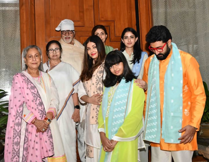 Mamata Banerjee : ममता बॅनर्जी यांनी अमिताभ बच्चन यांच्या घरी भेट दिली आणि त्यांना राखीही बांधली.