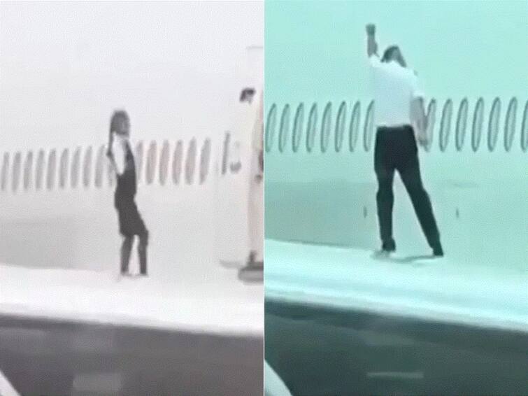 Video Of Cabin Crew Dancing And Posing Atop Plane Wing Goes Viral. WATCH Video Of Cabin Crew Dancing And Posing Atop Plane Wing Goes Viral. WATCH