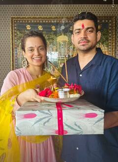 Rakshabandhan 2023: Kangana Ranaut Celebrates Rakhi With Brother Akshat And Sister-In-Law - See Pics