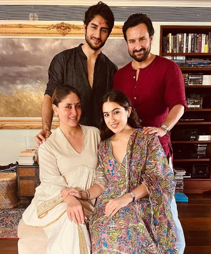 ਉਥੇ ਹੀ ਕੁਝ ਸਿਤਾਰੇ ਸੋਸ਼ਲ ਮੀਡੀਆ 'ਤੇ ਪ੍ਰਸ਼ੰਸਕਾਂ ਨੂੰ ਰਾਖੀ ਦੀ ਵਧਾਈ ਦਿੰਦੇ ਨਜ਼ਰ ਆਏ। ਇਸ ਦੇ ਨਾਲ ਹੀ ਬੀ-ਟਾਊਨ ਦੀ ਖੂਬਸੂਰਤ ਕੁੜੀ ਸਾਰਾ ਅਲੀ ਖਾਨ ਆਪਣੇ ਭਰਾਵਾਂ ਨੂੰ ਰੱਖੜੀ ਬੰਨ੍ਹਣ ਲਈ ਆਪਣੀ ਸੌਤੇਲੀ ਮਾਂ ਯਾਨੀ ਕਰੀਨਾ ਕਪੂਰ (ਕਰੀਨਾ ਕਪੂਰ) ਦੇ ਘਰ ਪਹੁੰਚੀ।