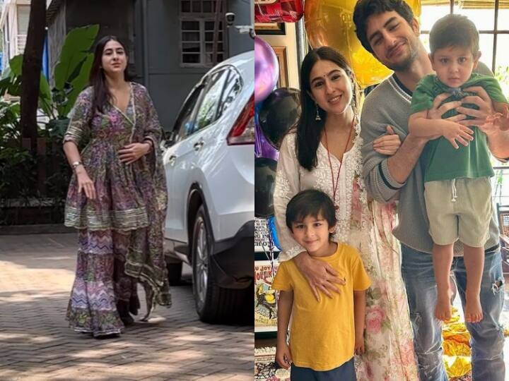 Raksha Bandhan 2023: तैमूर और जेह को राखी बांधने करीना कपूर के घर पहुंचीं Sara Ali Khan, शरारा सूट में दिखीं बेहद प्यारी Sara Ali Khan spotted at Kareena Kapoor house to tie Rakhi to Taimur Ali Khan Jeh Ali Khan Raksha Bandhan 2023: तैमूर और जेह को राखी बांधने करीना कपूर के घर पहुंचीं Sara Ali Khan, शरारा सूट में दिखीं बेहद प्यारी