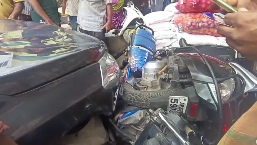 Gudur Car Accident: తప్పతాగి కారుతో బీభత్సం, 10 మందికి గాయాలు - యువకులను చితకబాదిన స్థానికులు