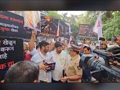 भारतरत्न नाही तर मी आहे जुगाररत्न; सचिन तेंडुलकरच्या घराबाहेर बच्चू कडूंचं जोरदार आंदोलन