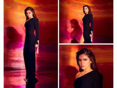 Bhumi Pednekar Looks Elegant In A Black Long Dress
