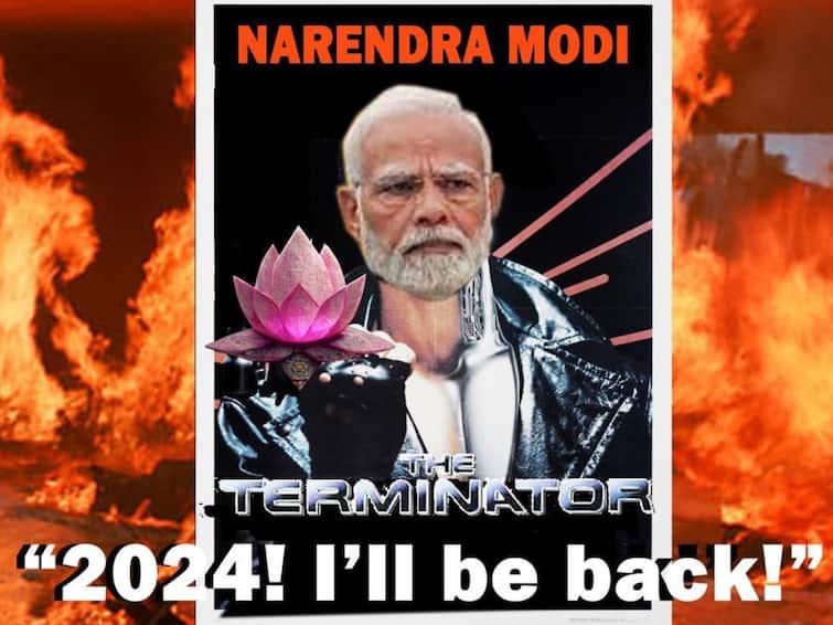 BJP poster features PM modi as 'Terminator' ahead of Opposition INDIA meet PM Modi Terminator: திரும்ப வருவேன்.. அர்னால்ட் போஸ், டெர்மினேட்டர் ரோபோ ஆன பிரதமர் மோடி..! பாஜக போட்ட அதிரடி டிவீட்