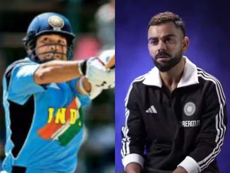 virat kohli when sachin tendulkar hit that six against shoaib akhtar in world cup 2003 he was jumping in joy Sachin Kohli : சச்சின் அதை பண்ணப்போ சந்தோஷத்துல தாவி குதிச்சேன்.. விராட் கோலி பகிர்ந்த ஸ்வாரஸ்யம்