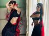 Mouni Roy Photos : கருப்பு புடவையில் கலக்கும் நாகினி நடிகை மௌனி ராய்!