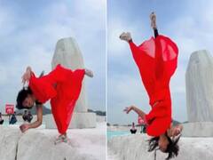 Woman Performs Somersault Wearing A Saree, Leaves Internet Speechless