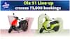 Ola S1 Line-up crosses 75,000 bookings ! | Auto Live