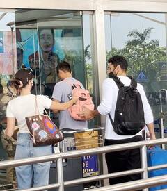 Rumoured couple Ananya Panday and Aditya Roy Kapur Spotted At Goa Airport - See Pics