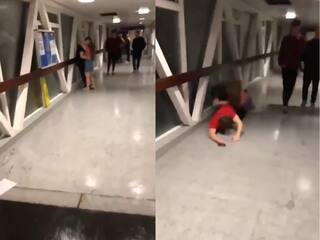 पब्लिक प्लेस पर सरेआम किस कर रहा था कपल, गुस्साए शख्स ने उठाकर दे मारी लात- Video