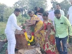 வெட்டப்பட்ட மரங்கள்..மாலை, பாலுடன் வந்து அஞ்சலி செலுத்திய பசுமைத்தாயகம்..