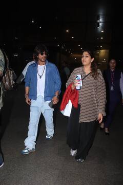 Shahrukh Khan Photo: દુબઈથી પરત ફર્યો શાહરુખ ખાન, એરપોર્ટ પર જોવા મળ્યો ‘જવાન’નો જલવો