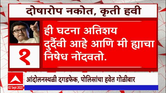 Raj thackeray On Jalna Lathi charge:..त्यामुळे इथे सरकारचं चुकलं हे निश्चित,राज ठाकरेंची प्रतिक्रिया