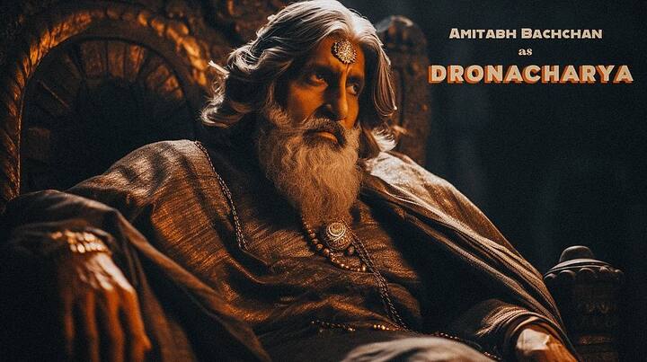 Amitabh Bachchan as Dronacharya looks apt for the role of the legendary teacher.