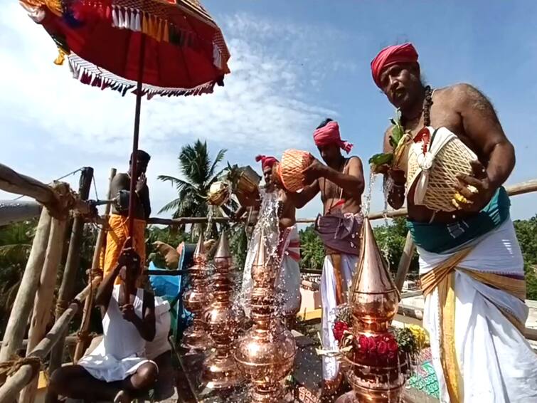 mayiladuthurai Korkai Veerateswarar Temple Kumbabhishekam ceremony held after 64 years 64 ஆண்டுகளுக்கு பிறகு நடைபெற்ற கொற்கை வீரட்டேஸ்வரர் கோயில் கும்பாபிஷேகம் - திரளாக குவிந்த பக்தர்கள்..!