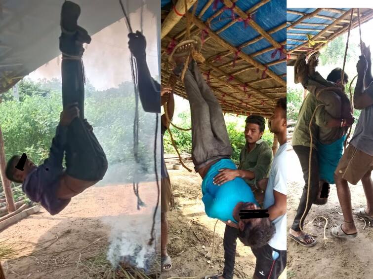 Viral News Two Men Were Hanged Upside And Down Set on Fire For Stealing a Goat At Mandamarri Viral News: మందమర్రిలో అమానుషం - మేకను దొంగిలించారేమోనని వేలాడదీసి, కింద నిప్పు పెట్టి మరీ దాడి