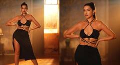 Nora fatehi: નોરા ફતેહીનો બ્લેક લૂકમાં ગ્લેમરસ અંદાજ, જુઓ હોટ તસવીરો