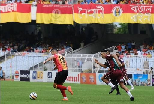 Durand Cup: east bengal vs mohun bagan first half goalless draw Durand Cup: আক্রমণ, প্রতি আক্রমণের ঝড়, তবুও খুলল না গোলমুখ, ডার্বির প্রথমার্ধের ফল ০-০