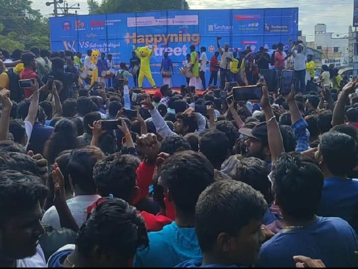 first time happy street event celebration in salem and car glass broke know what was happen Happy Street: சேலத்தில் முதன்முறையாக நடந்த ஹாப்பி ஸ்ட்ரீட்டில் கண்ணாடி உடைப்பு - நடந்தது என்ன?