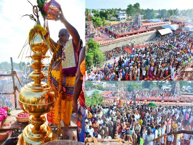 Tens of thousands of devotees participated in the mayiladuthurai Mayuranathar Temple Kumbabhishekam ceremony கோலாகலமாக நடந்த மாயூரநாதர் கோயில் கும்பாபிஷேக விழா.. பல்லாயிரக்கணக்கான பக்தர்கள் பங்கேற்பு..