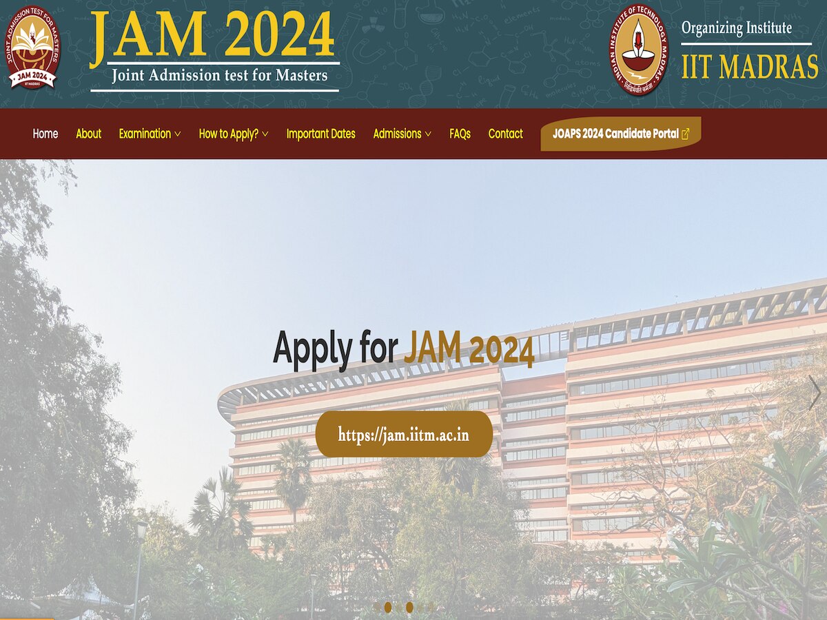 IIT JAM 2024 registration closes today at jam.iitm.ac.in, check