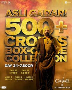 Gadar 2 Box Office Collection Day 25 : 500 के पार गया सनी देओल की 'गदर 2' का कलेक्शन, 25वें दिन कमाए इतने करोड़