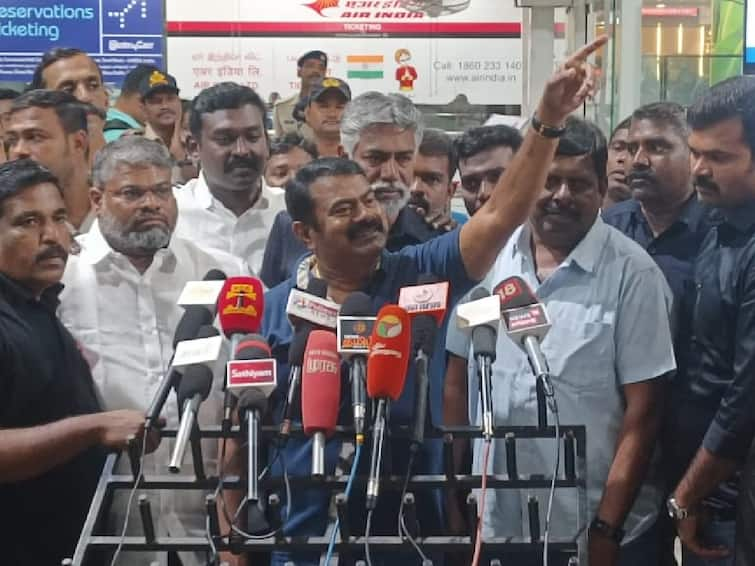 Seeman said that dmk and admk as local enemies, bjp and congress as foreign enemies TNN ’திமுக, அதிமுக உள்ளூர் எதிரி, பா.ஜ.க, காங்கிரஸ் வெளியூர் எதிரி’ - சீமான் காட்டம்