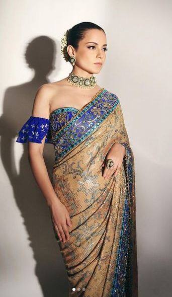 ਕੰਗਨਾ ਰਣੌਤ ਨੇ ਐਥਨਿਕ ਆਊਟਫਿਟ 'ਚ ਮਚਾਈ ਤਬਾਹੀ