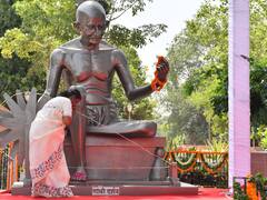 ‘Ideals, Values Of Bapu Are Eternal’: Prez Unveils 12-Ft Gandhi Statue At Rajghat Ahead Of G20 Summit — IN PICS