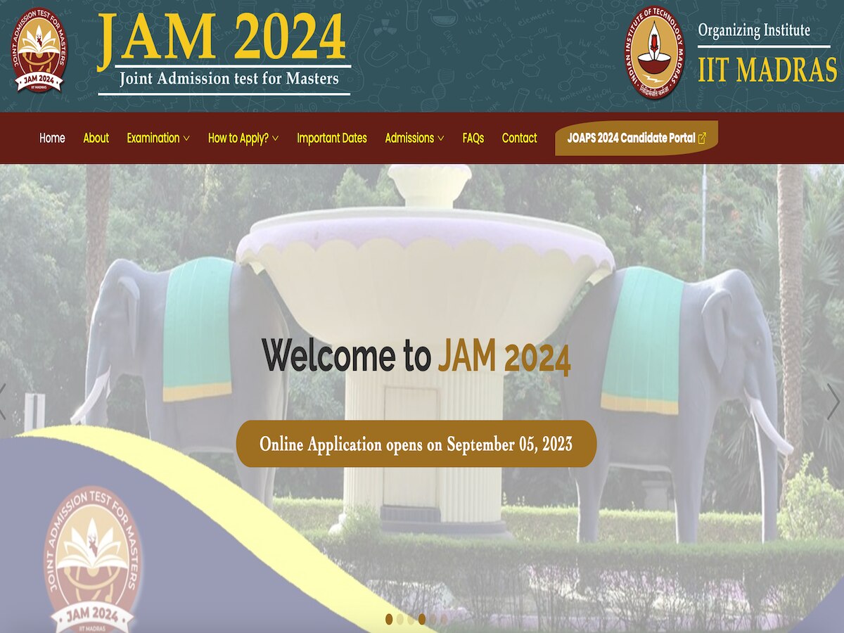 IIT Madras JAM 2024 Application Process September 5, Exam On February ...