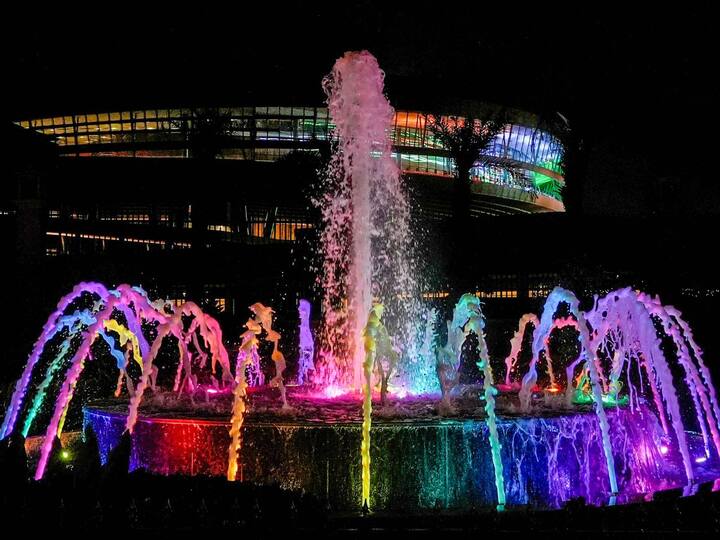 The complex is adorned with paintings, carpets, and showcases sourced from various corners of the country. Rajasthan miniatures grace the walls, depicting vibrant forests and bustling cities. Carpets from Uttar Pradesh and Kashmir add to the intricate decor. Notably, the national bird, the Peacock, is prominently featured throughout the Bharat Mandapam, adorning roofs, carpets, and doors, enhancing the elegance of the halls and rooms. (Image Source: PTI)