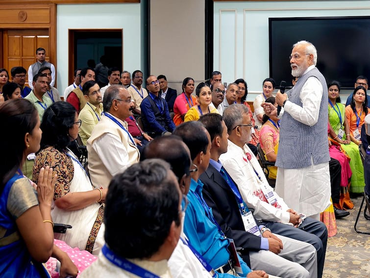 Teachers Day 2023 PM Modi Interacts With National Teachers Award Winners Ahead Of Ceremony Watch Video Teachers Day 2023: PM Modi Interacts With National Teachers’ Award Winners Ahead Of Ceremony. WATCH