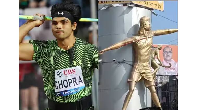 Meerut Police on statue-of-indian-javelin-thrower-neeraj-chopra Neeraj Chopra: ਨੀਰਜ ਚੋਪੜਾ ਦੇ ਬੁੱਤ ਤੋਂ ਚੋਰੀ ਹੋਏ ਜੈਵਲਿਨ 'ਤੇ ਪੁਲਿਸ ਦਾ ਬਿਆਨ, ਬੋਲੇ- 'ਨਕਲੀ ਨੂੰ ਅਸਲੀ ਨਾਲ ਬਦਲ...'