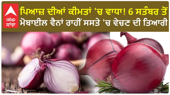 Onion Price Hike। ਪਿਆਜ਼ ਦੀਆਂ ਕੀਮਤਾਂ 'ਚ ਵਾਧਾ! 6 ਸਤੰਬਰ ਤੋਂ ਮੋਬਾਈਲ ਵੈਨਾਂ ਰਾਹੀਂ ਸਸਤੇ 'ਚ ਵੇਚਣ ਦੀ ਤਿਆਰੀ