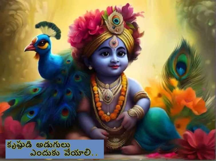 Krishna Janmashtami 2023 : The Significance Of Drawing Krishnas Feet On Krishna Janmashtami day, know in telugu Krishna Janmashtami 2023 : కృష్ణాష్టమి రోజు బాలకృష్ణుడి అడుగులు ఎందుకు వేయాలి, ఎలా వేయాలి!