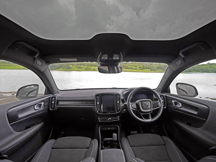 Inside, the C40 Recharge has a 9inch portrait touch screen similar to the XC40 and has a leather free cabin while it also has a 12.3-inch digital instrument display. Other features include a Google based infotainment system, a panoramic glass roof, wireless charging, 360 degree camera, dual zone climate control, heated and cooled seats plus with being powered, 360 degree camera view, connected car tech and more. (Image Source: Somnath Chatterjee)