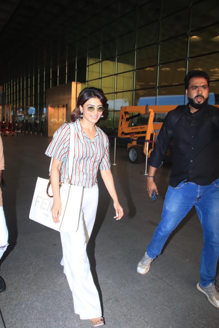 Actress Samantha spotted at Mumbai airport, new looks go viral