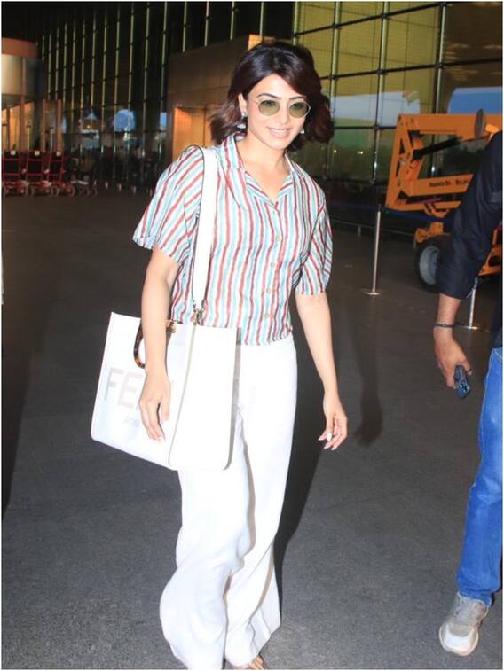 मुंबई एयरपोर्ट पर नजर आईं सामंथा प्रभु, पैप्स के साथ किया मजाक
