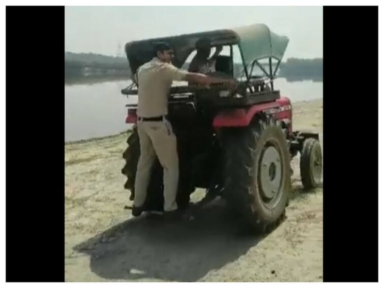 WATCH: Delhi Police Patrols Raj Ghat Area On Tractor Ahead Of G20 Summit