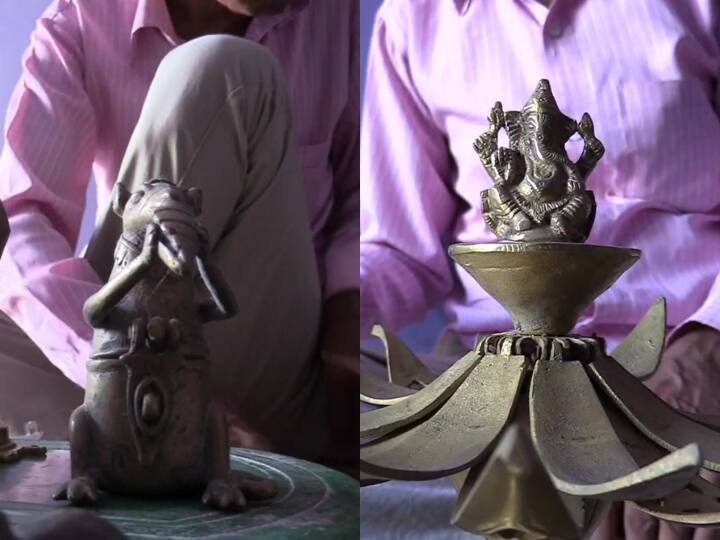 शिल्पकार मनमोहन सोनी अपने पिता के समय से पीतल की कलाकृतियों को बनाते चले आ रहे हैं. मनमोहन सोनी की ओर से तैयार की गई पीतल की कमलकृति पांच इंच की है. इसमें 8 बड़ी और 8 छोटी पंखुड़ियों समेत 16 पंखुड़ियां हैं. इस कमल पुष्प को जब खोलते हैं तो सभी पंखुड़ियां खिली हुई अवस्था में नजर आती हैं. इसे बंद करने पर सभी पंखुड़ी अंदर बंद हो जाती हैं और सिर्फ कमल की कली नजर आती है.