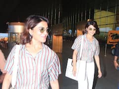 Samantha Ruth Prabhu: डोळ्यावर गॉगल अन् मोकळे केस; समंथाच्या कूल एअरपोर्ट लूकनं वेधलं लक्ष
