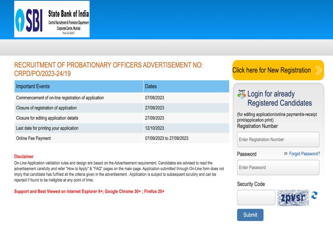 SBI PO 2023: Registrations Begin On sbi.co.in - Apply Now SBI PO 2023: Registrations Begin On sbi.co.in, Last Date To Apply September 27 SBI PO 2023: Registrations Begin On sbi.co.in - Apply Now