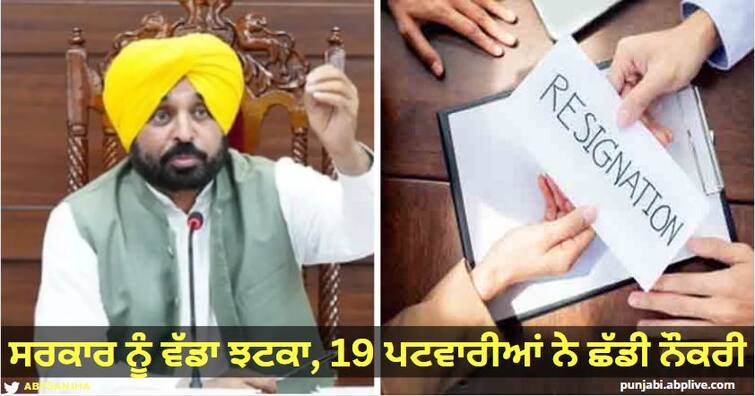 19 patwaris left the job amid dispute with CM: 17 of those who resigned were from Jalandhar and 2 from Amritsar, a shock to the government Punjab News : ਸਰਕਾਰ ਨੂੰ ਵੱਡਾ ਝਟਕਾ, 19 ਪਟਵਾਰੀਆਂ ਨੇ ਛੱਡੀ ਨੌਕਰੀ