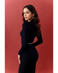 Manushi Chhillar Rocks Black Dress As She Promotes The Great Indian Family